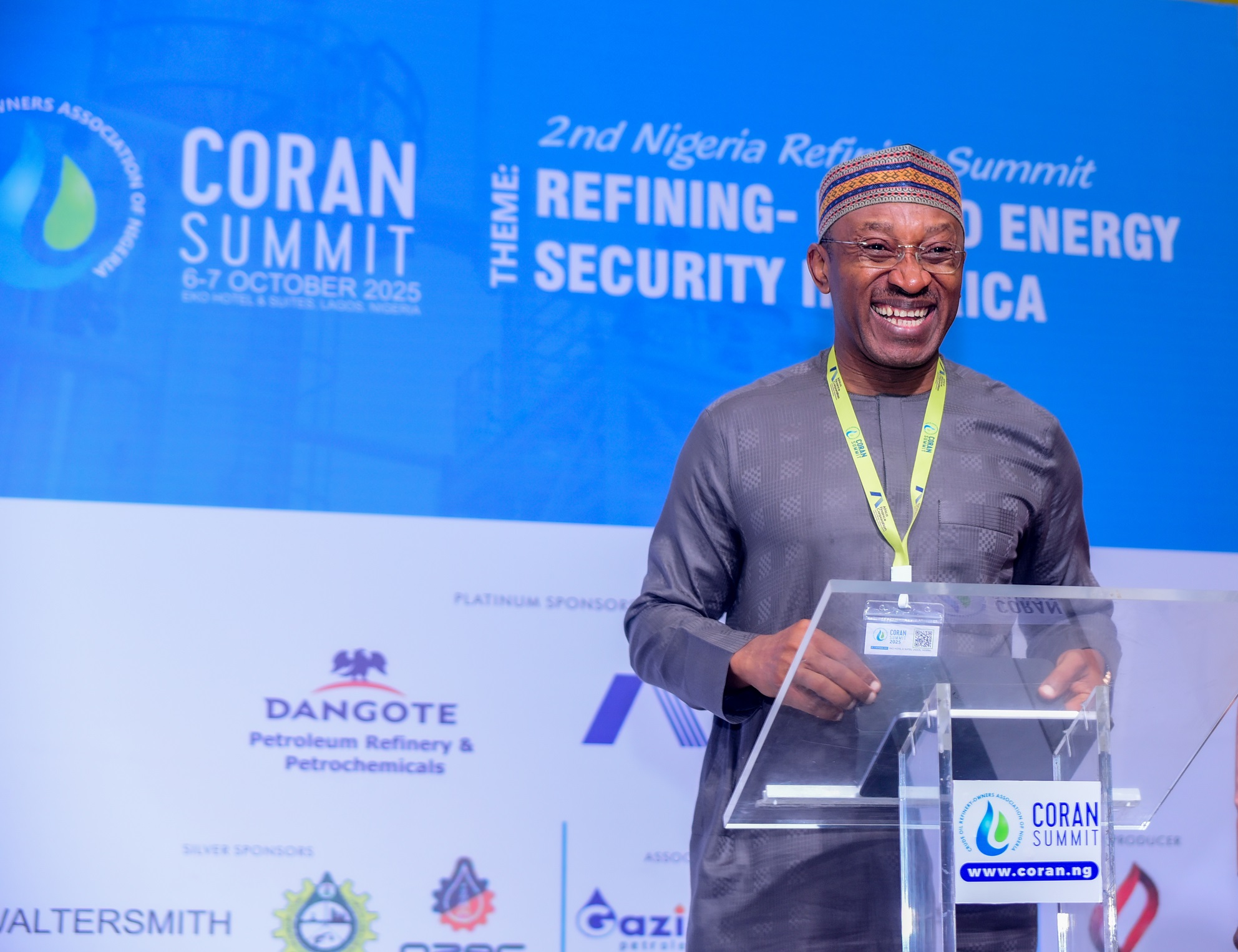 Speaker at CORAN Summit podium